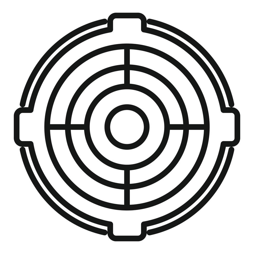 Gutter manhole icon outline vector. City road vector