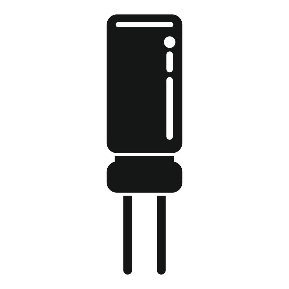 Central resistor icon simple vector. Electric circuit vector