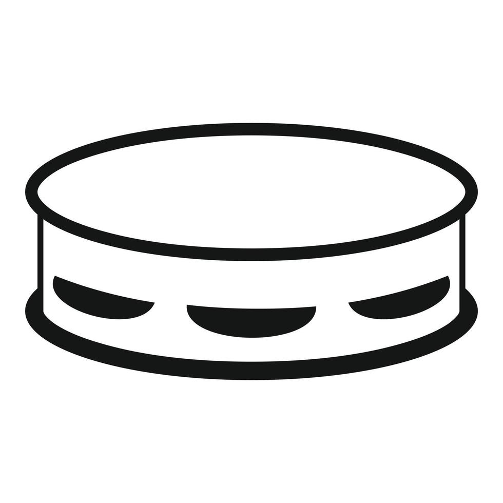 Art tambourine icon simple vector. Samba drum vector
