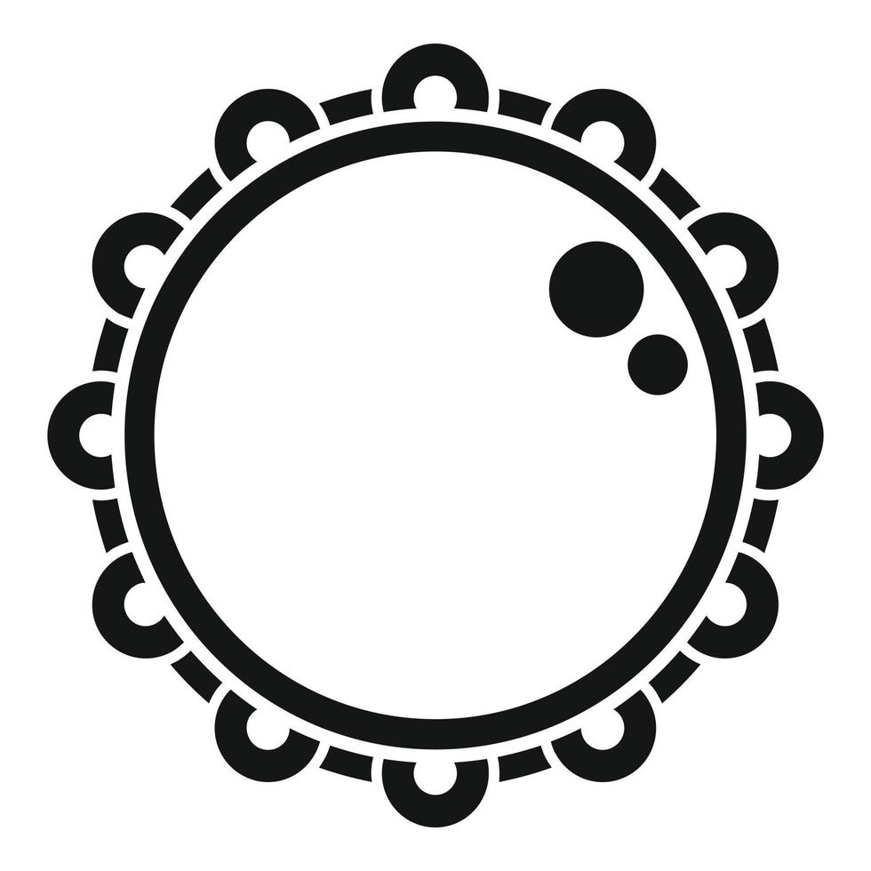 Traditional tambourine icon simple vector. Samba drum vector