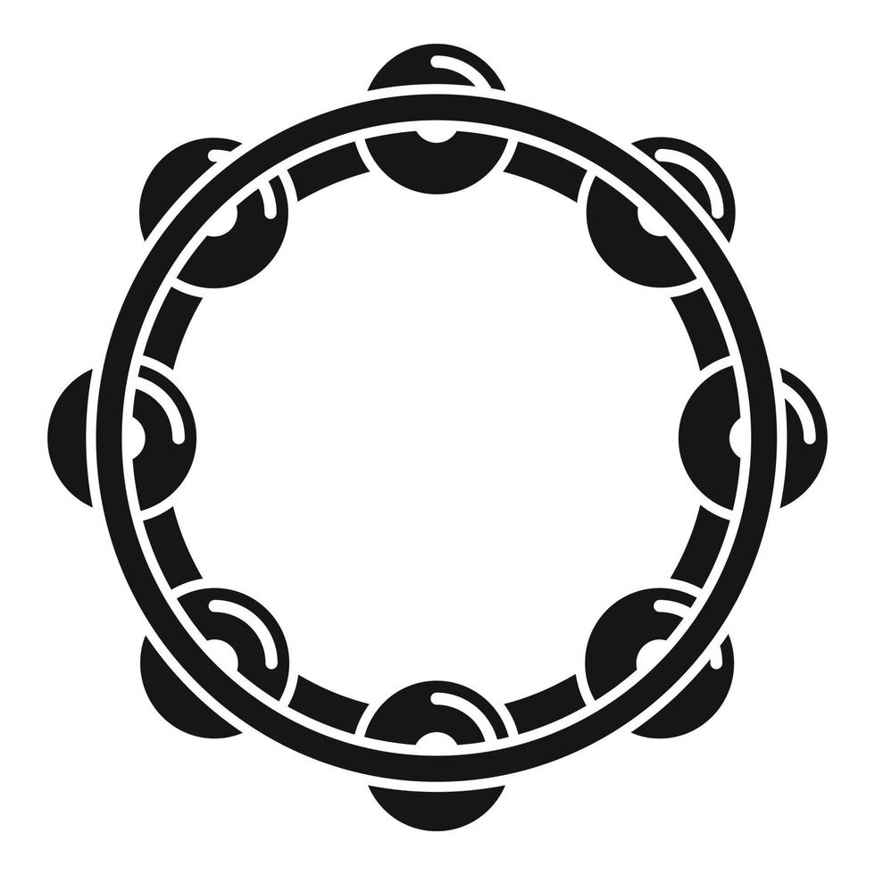 Music tambourine icon simple vector. Carnival drum vector