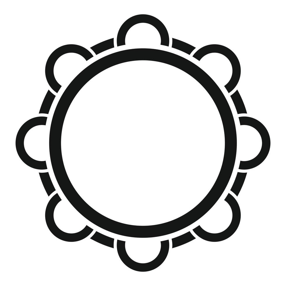 Samba tambourine icon simple vector. Music drum vector