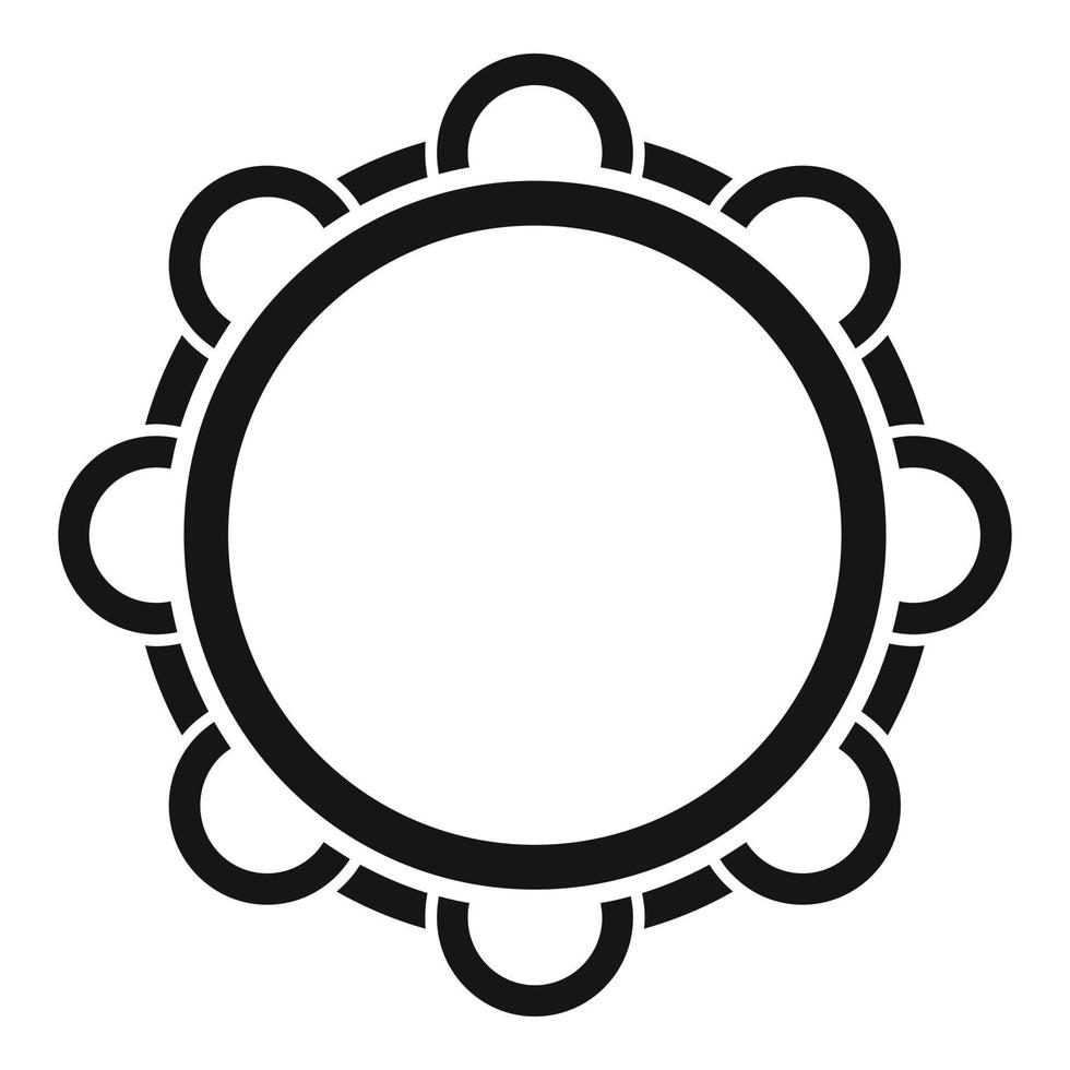 Samba tambourine icon simple vector. Music drum vector