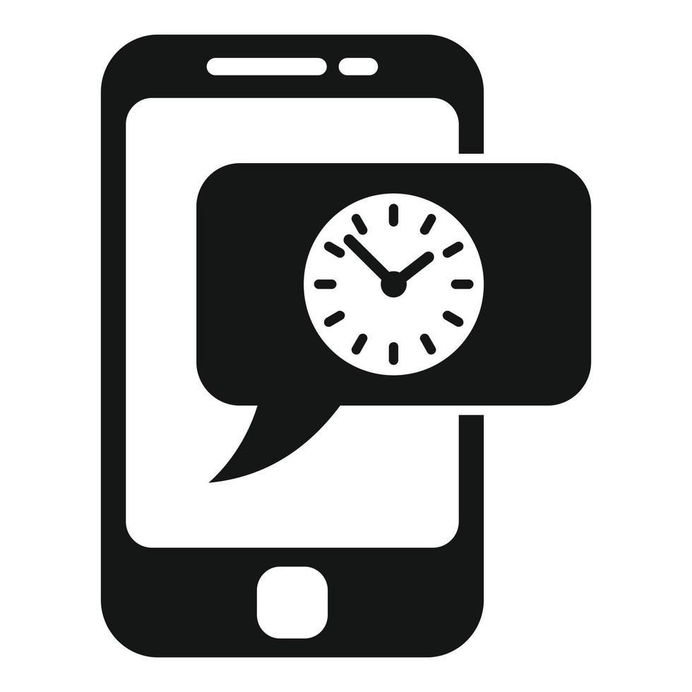 vector simple de icono de hora de trabajo de smartphone. tiempo flexible
