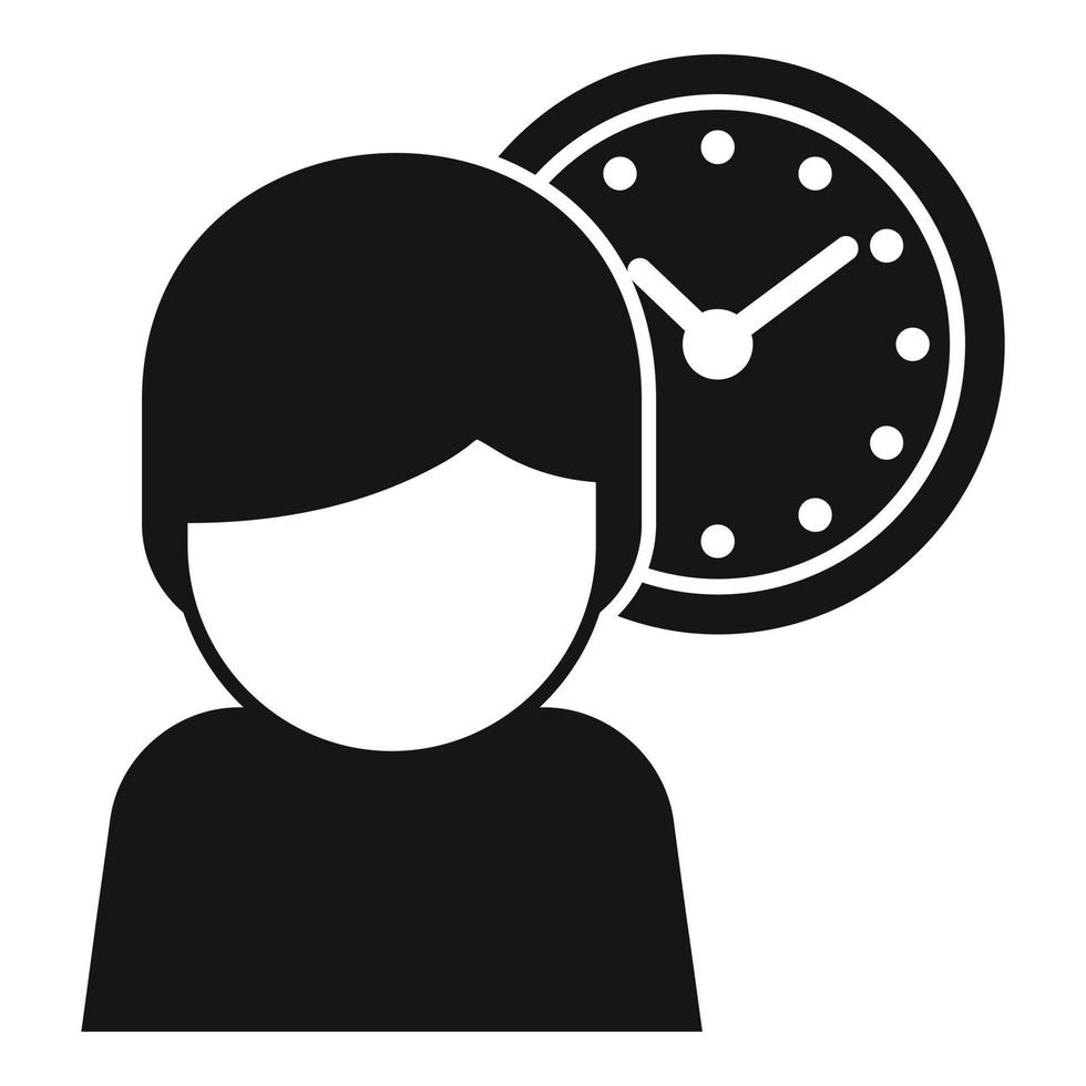 Remote hour clock icon simple vector. Office time vector