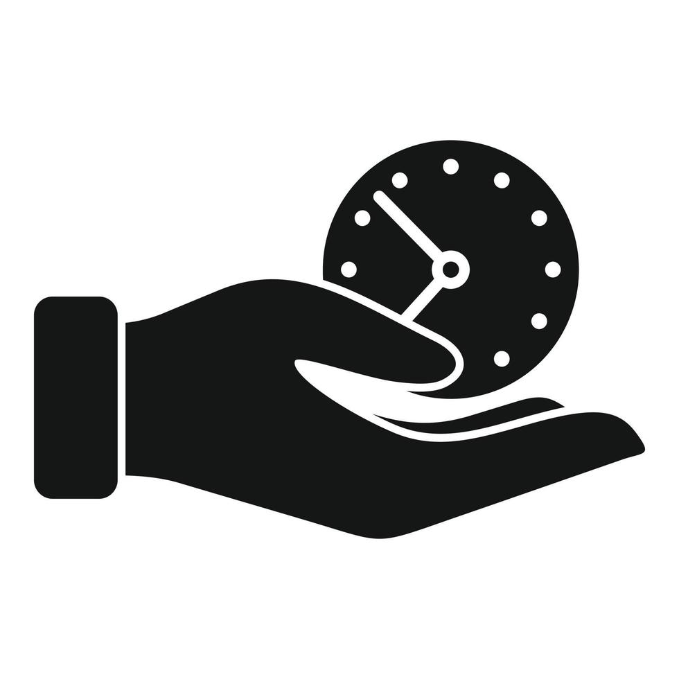 Keep work hour icon simple vector. Office time vector