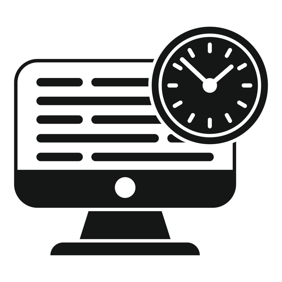 People work hour icon simple vector. Office time vector