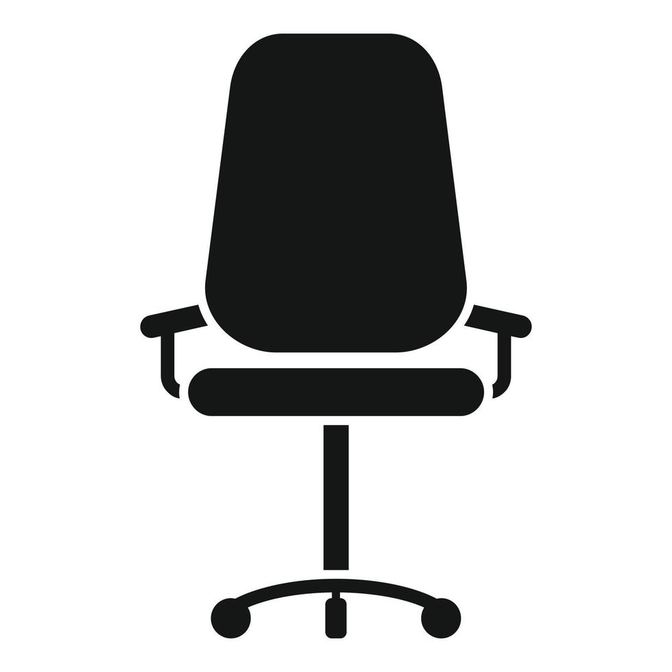 vector simple de icono de silla de trabajo. tiempo de oficina