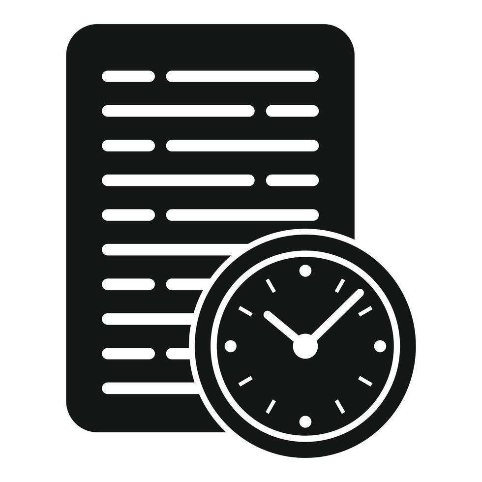 Paper work icon simple vector. Office time vector