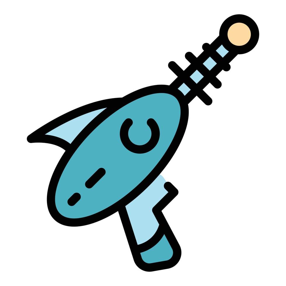 Blaster gun icon color outline vector