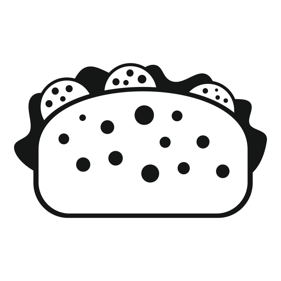 Falafel sandwich icon simple vector. Cooking vegan vector