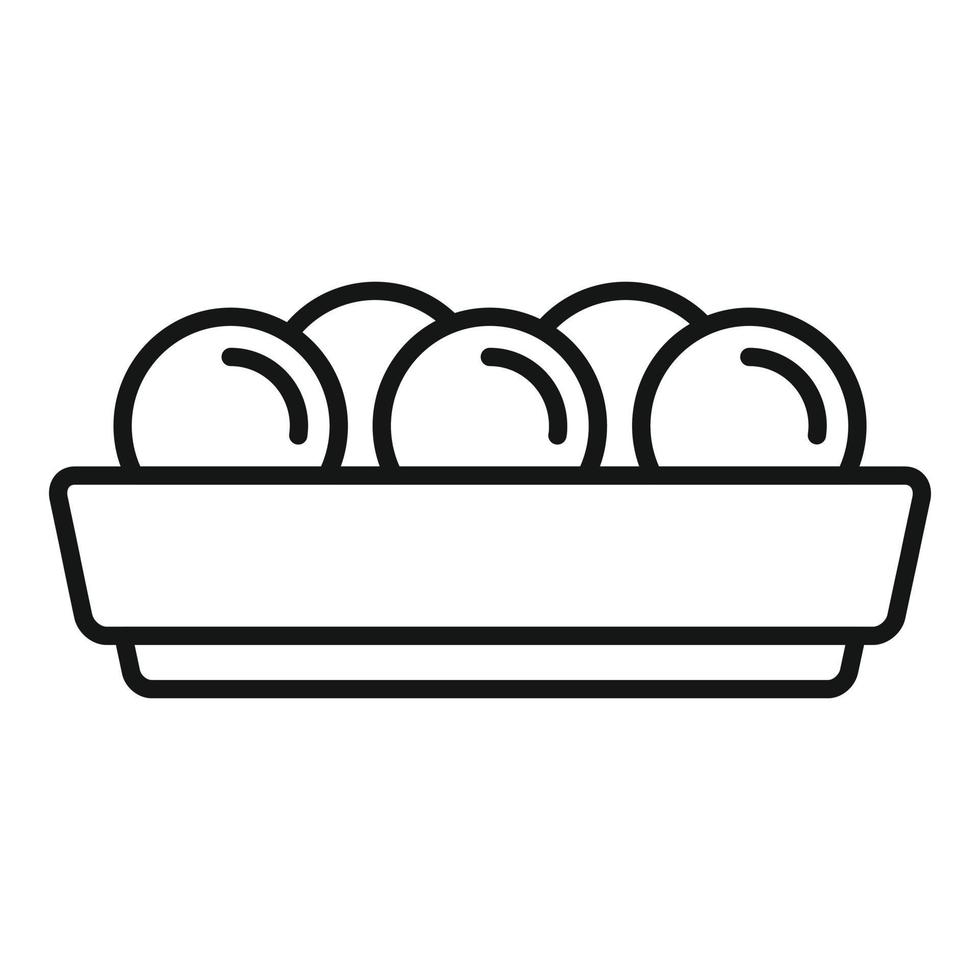 Event falafel icon outline vector. Cooking arabic vector