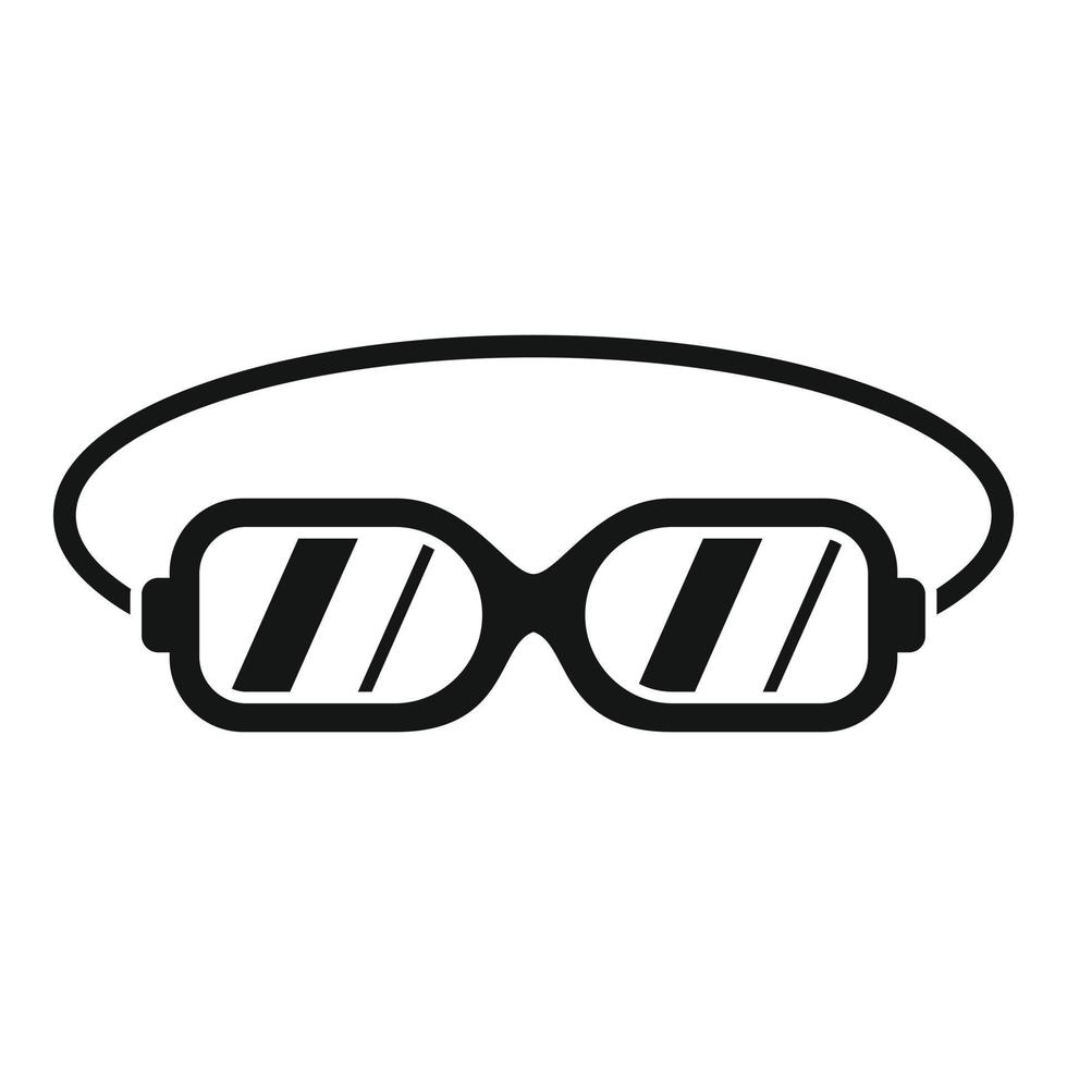 icono de gafas de natación vector simple. piscina