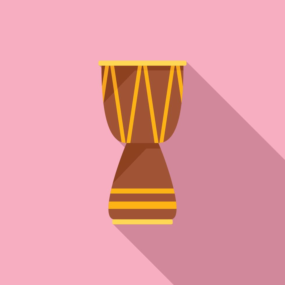 Band drum icon flat vector. Snare roll vector