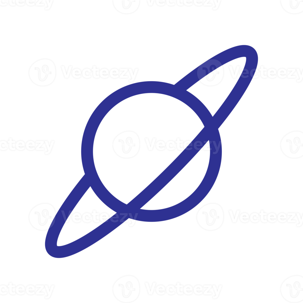 conception d'icône de saturne pour le thème de l'élément de conception de l'espace png