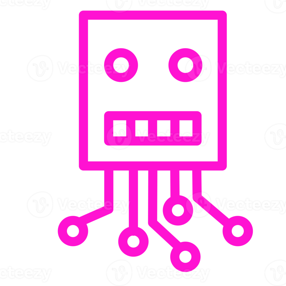 Robot icon design for Artificial intelligence technology theme png