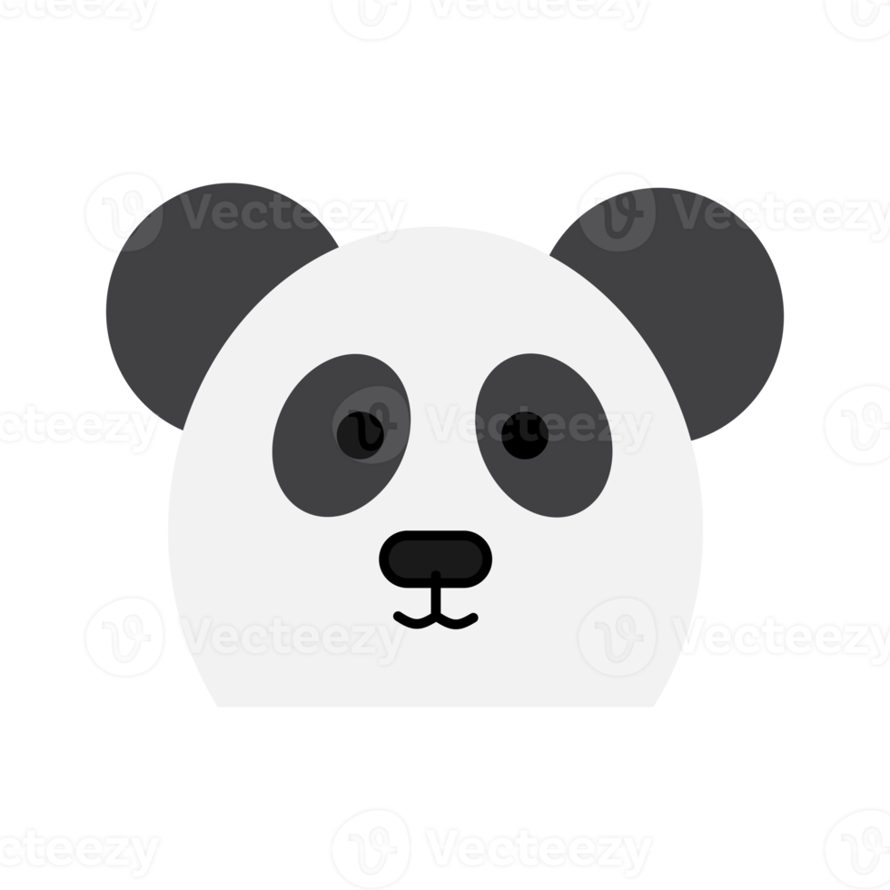 schattig panda karakter illustratie ontwerp png