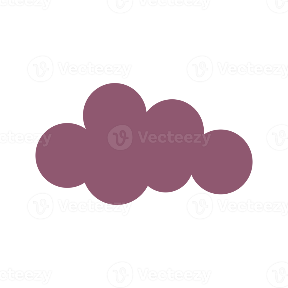 Cute cloud for design element png