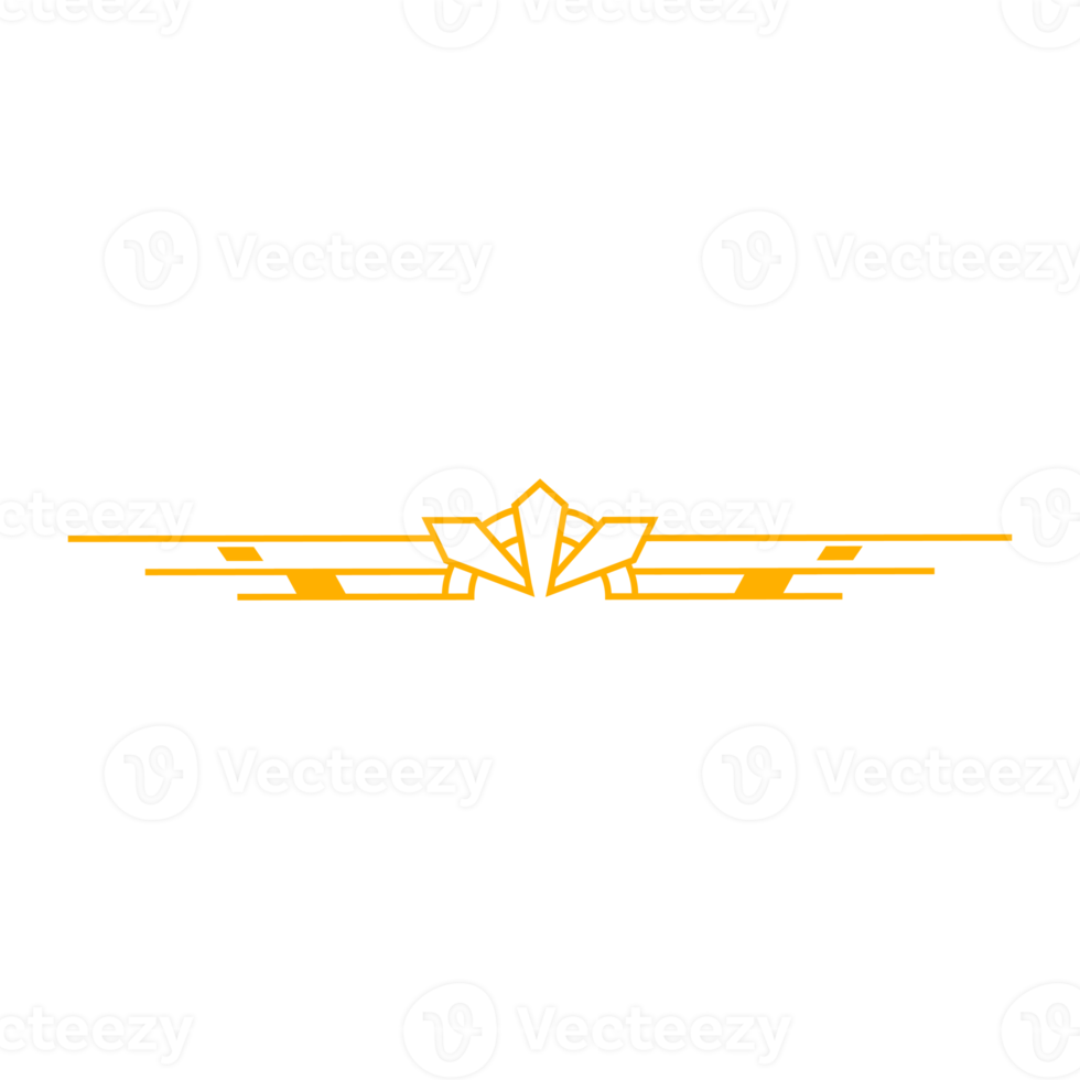 arte deco telaio schema ictus nel d'oro colore per di classe e lusso stile. premio Vintage ▾ linea arte design elemento per copia spazio e bandiera modello png