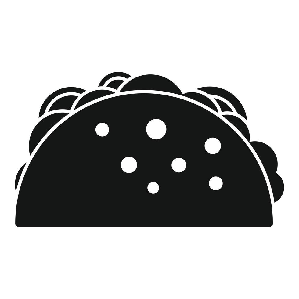 vector simple de icono de taco. comida de tortilla