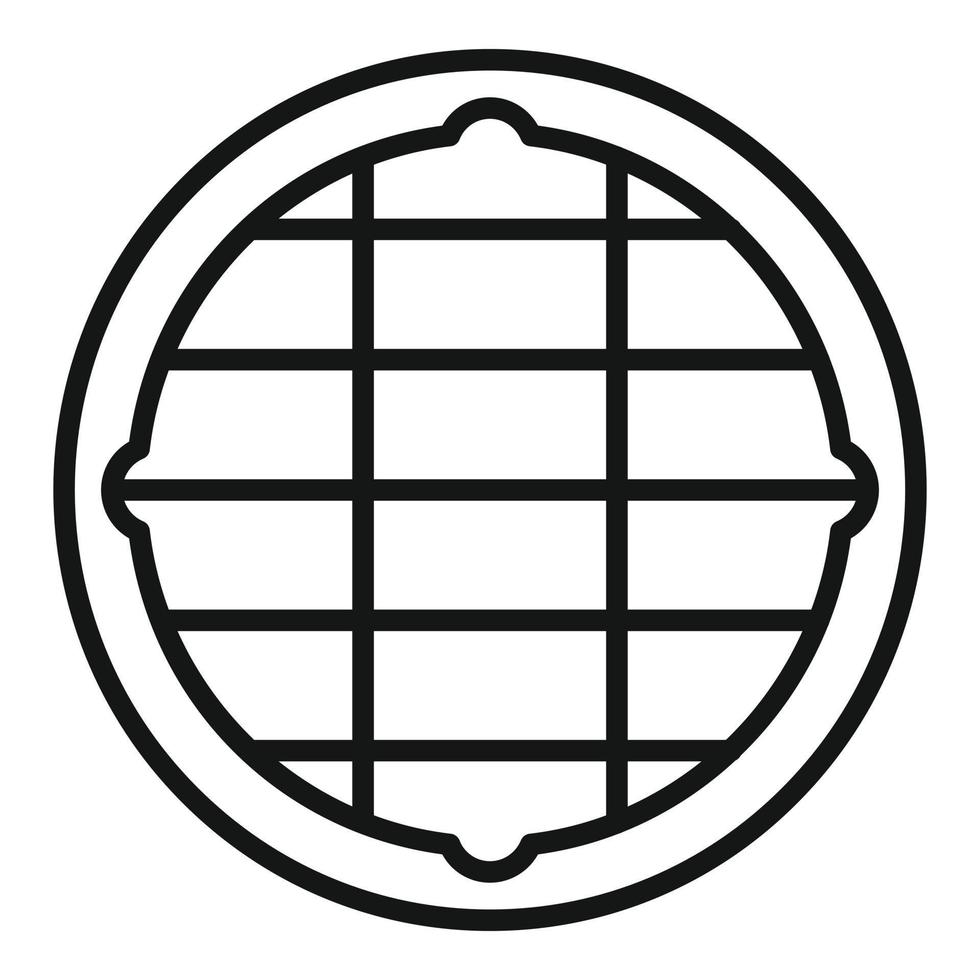 Industrial manhole icon outline vector. Road city vector