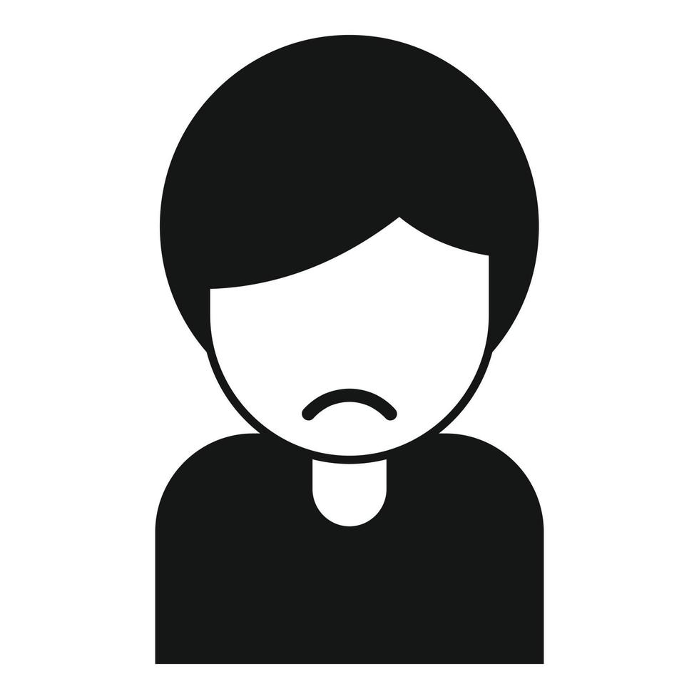 vector simple de icono de persona triste. negocio negativo