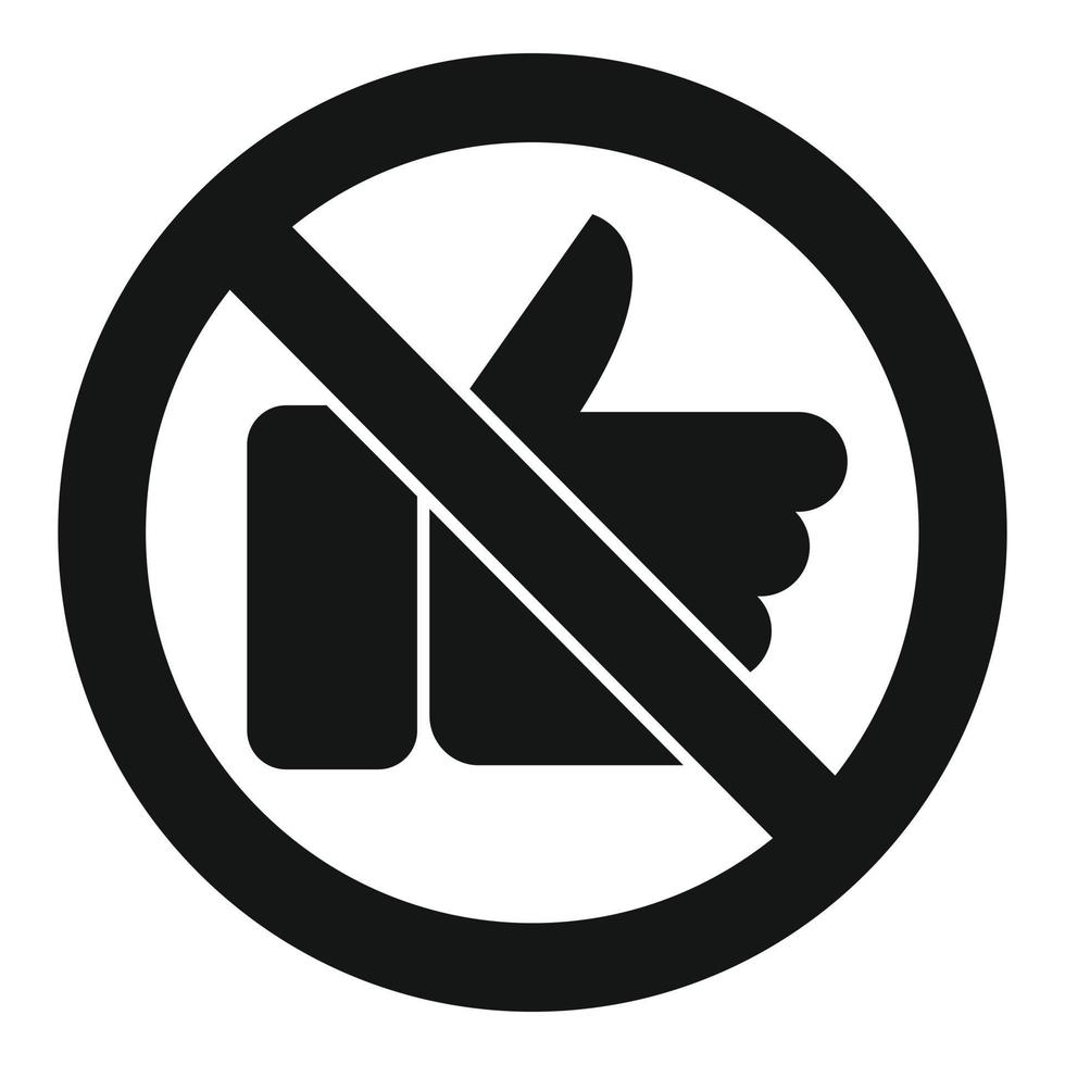 vector simple de icono de disgusto restringido. redes sociales