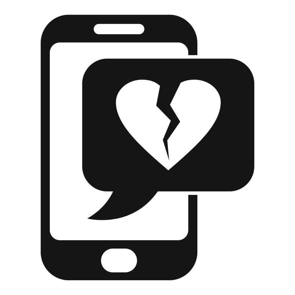 Phone dislike icon simple vector. Social media vector