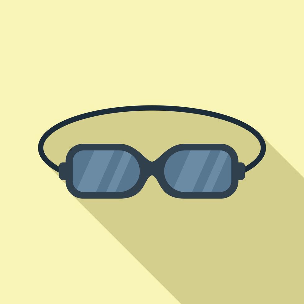 Swim glasses icon flat vector. Water pool vector
