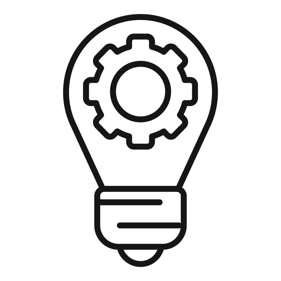 Bulb idea icon outline vector. Star rate vector