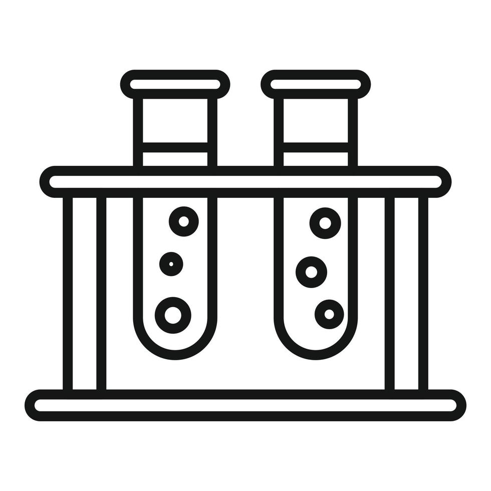Test tube stand icon outline vector. Customer feedback vector