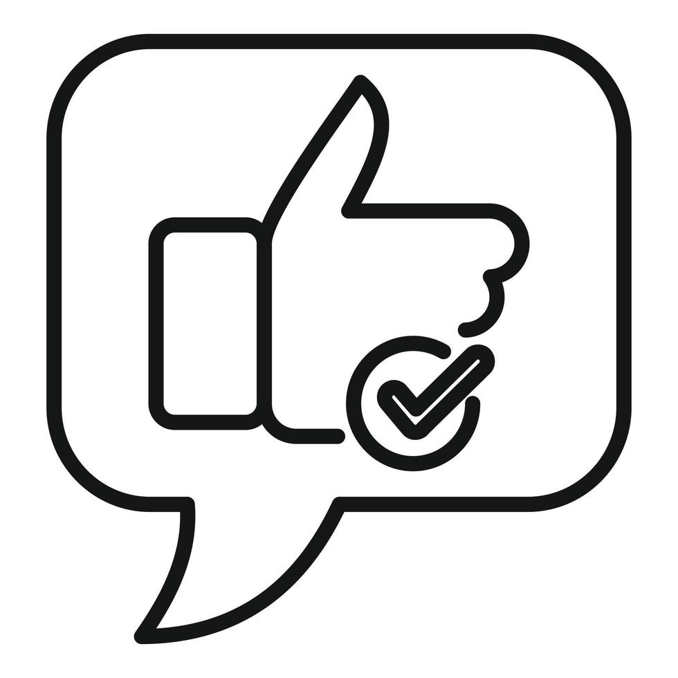 Rate chat icon outline vector. Feedback review vector