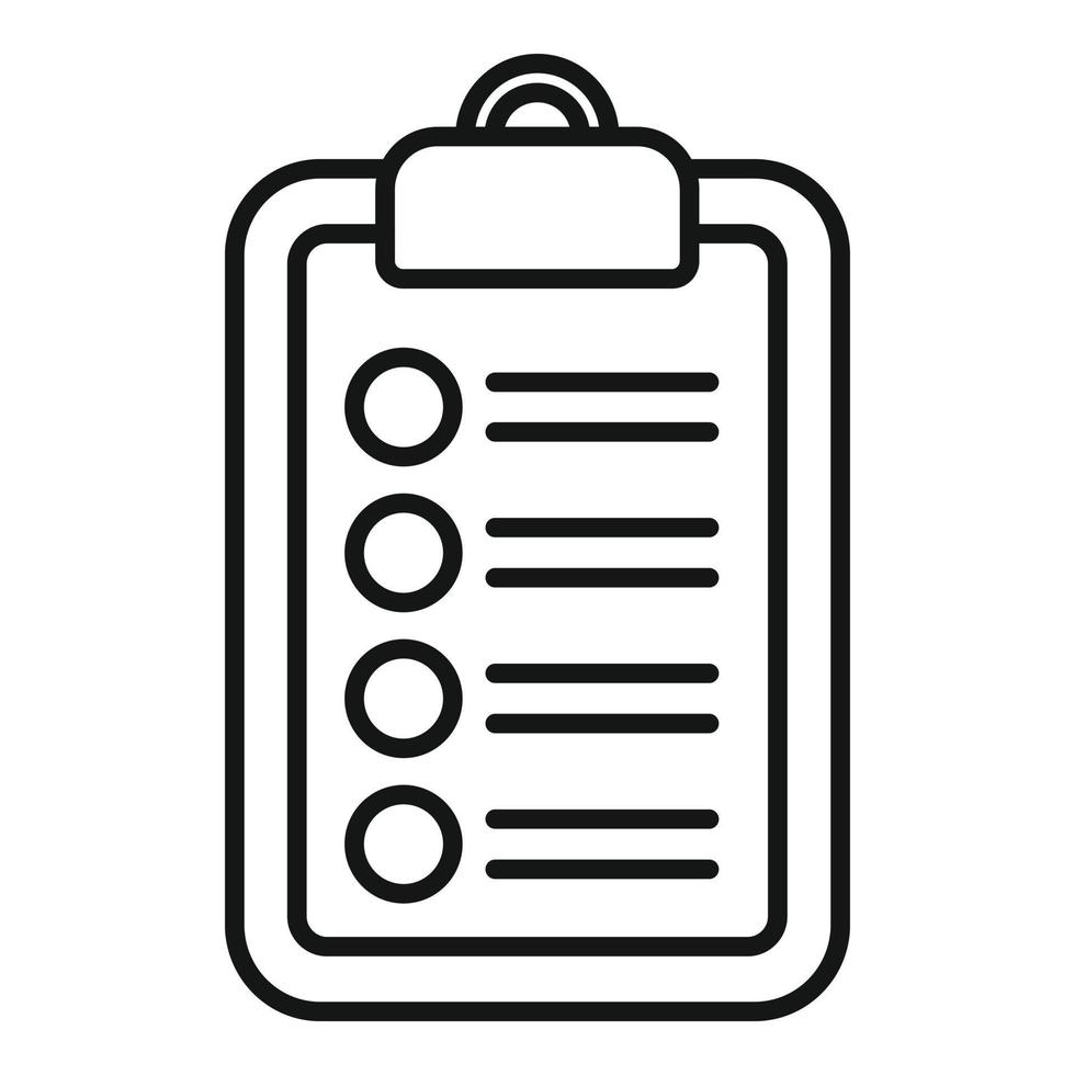 Clipboard review icon outline vector. Customer feedback vector