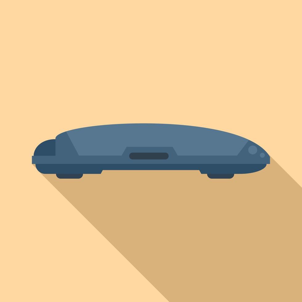 Car roof container icon flat vector. Box rack vector