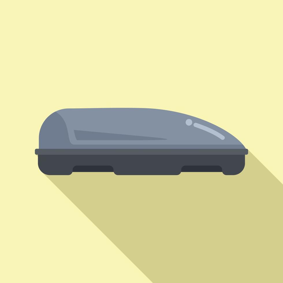 Car roof luggage icon flat vector. Box trunk vector