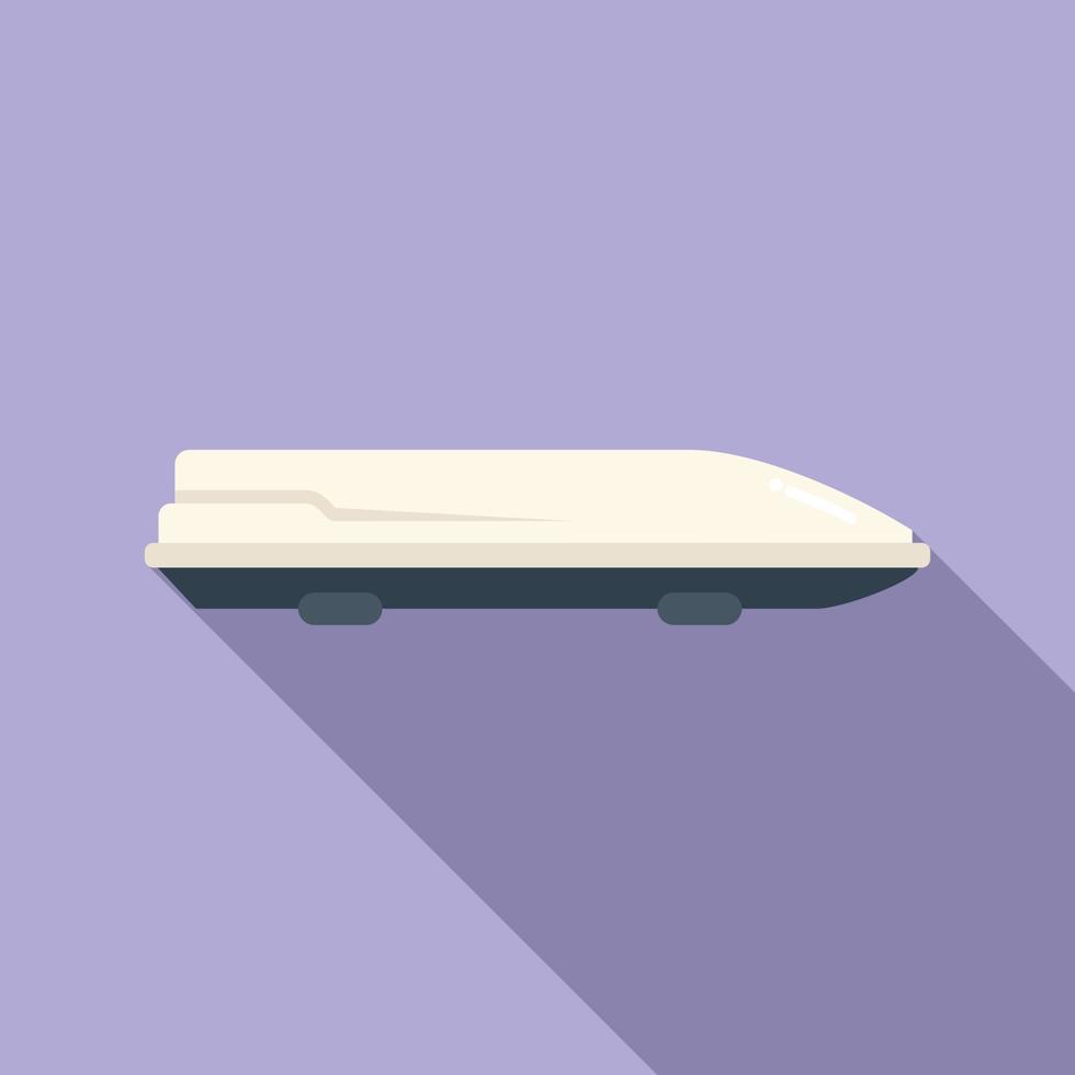 Car load box icon flat vector. Roof trunk vector