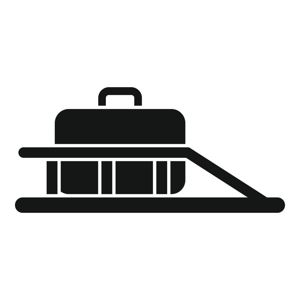 Roof bag rack icon simple vector. Car trunk vector