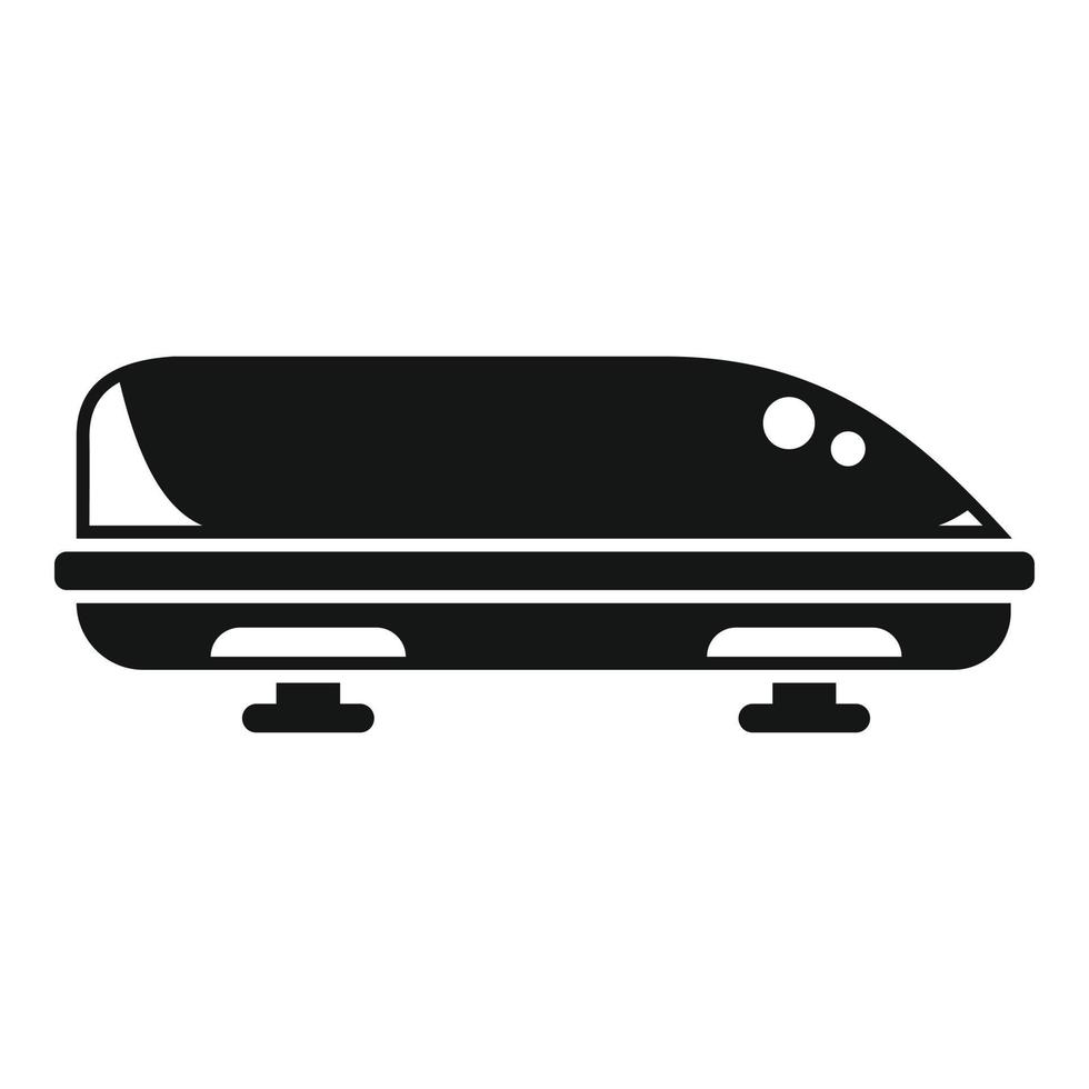 Auto roof box icon simple vector. Car travel vector