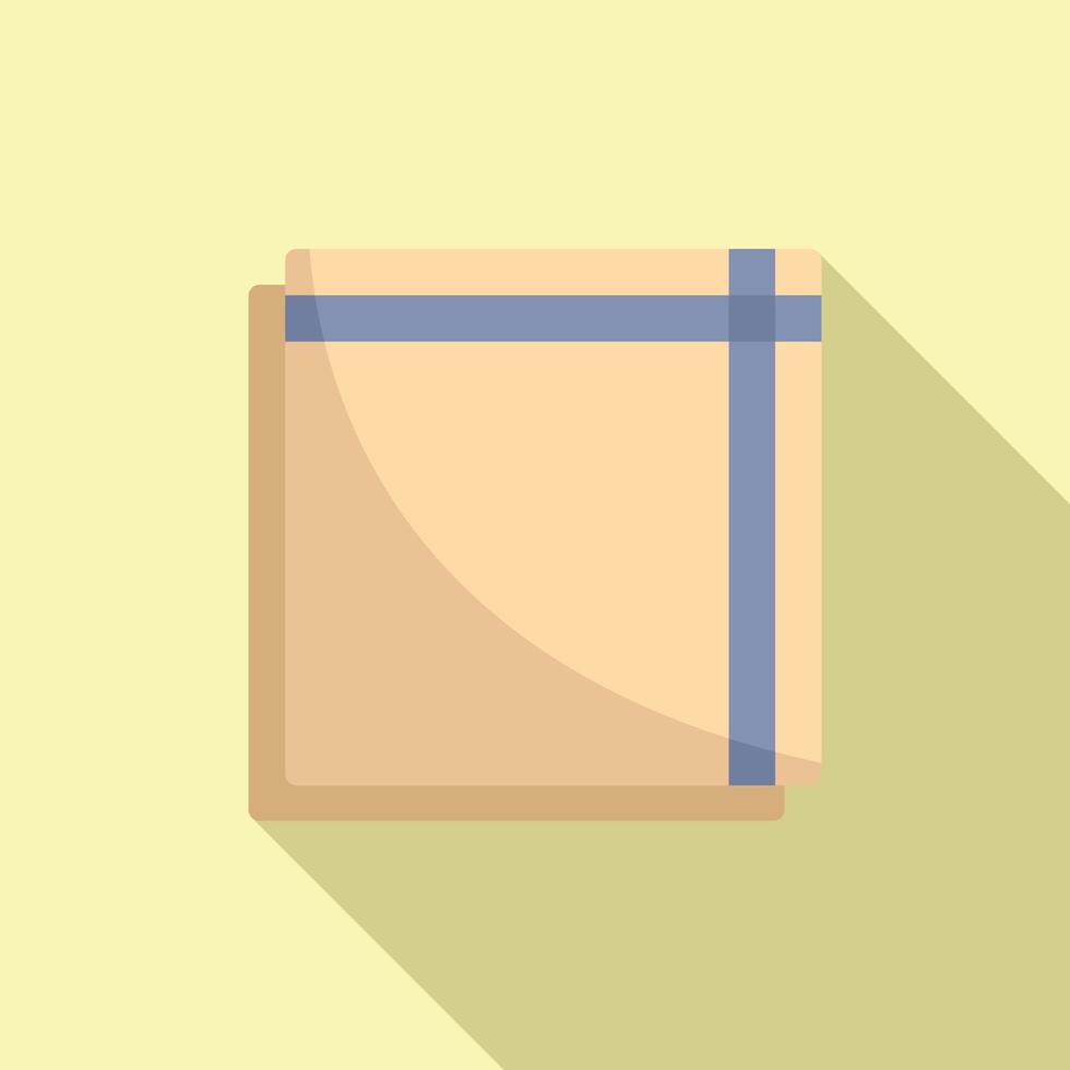vector plano de icono de toalla de trapo. tejido de tela