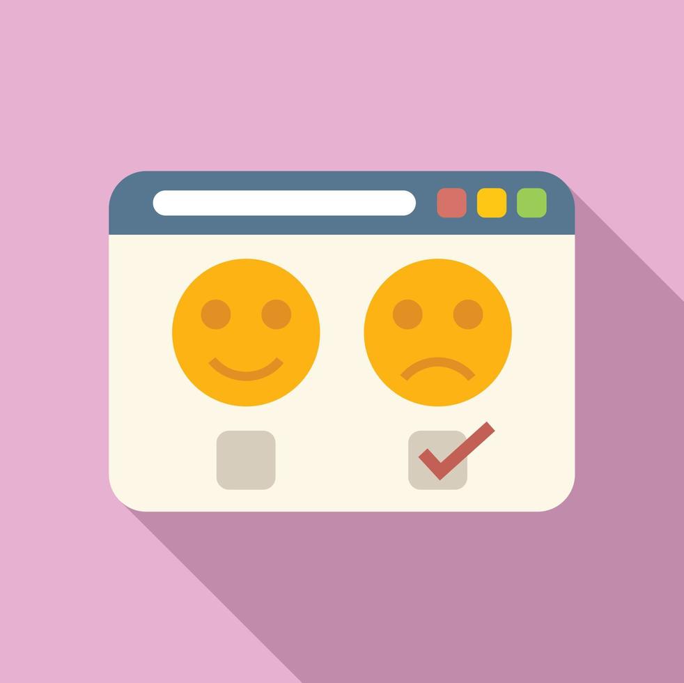 Choose dislike icon flat vector. Social media vector