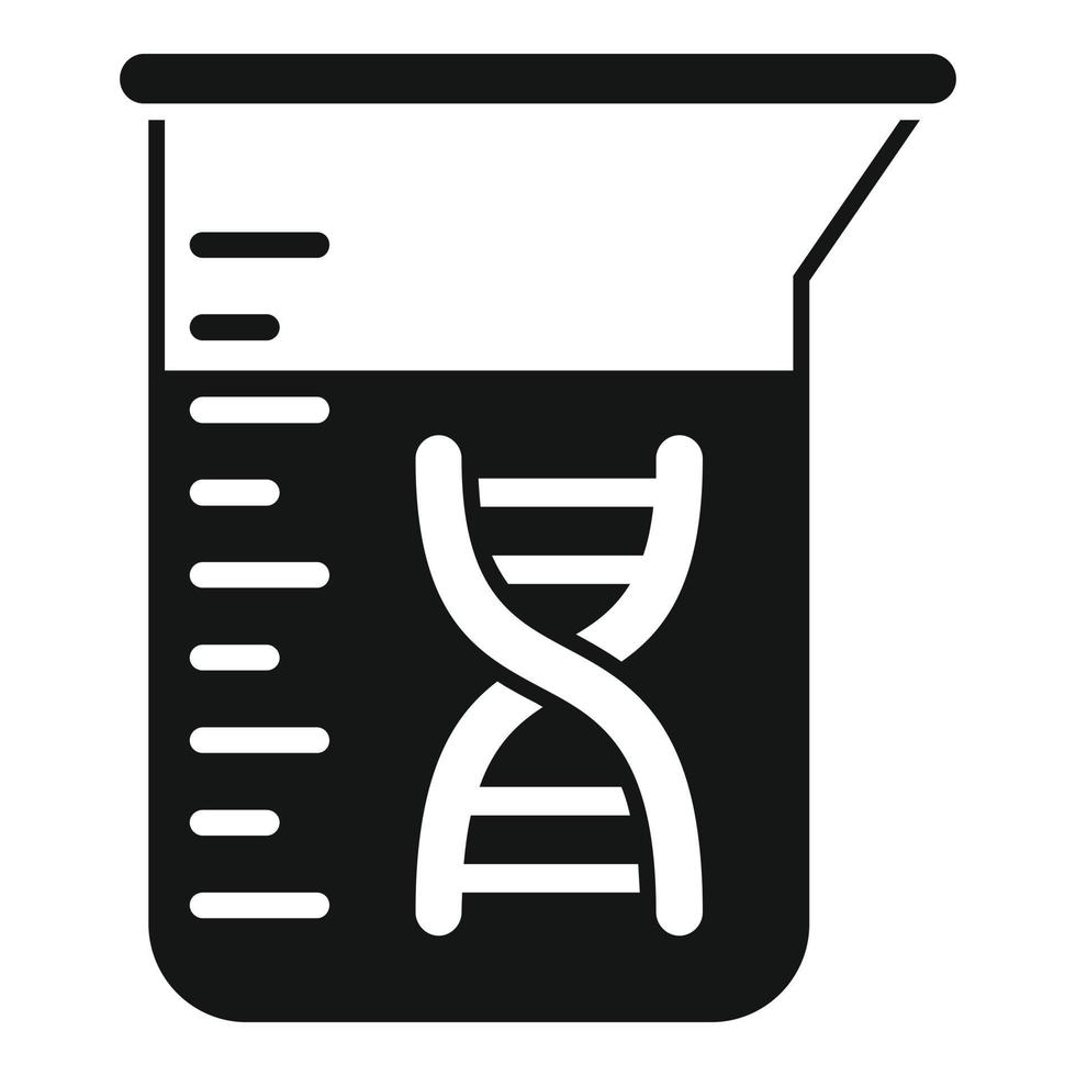 Flask science icon simple vector. Gmo food vector