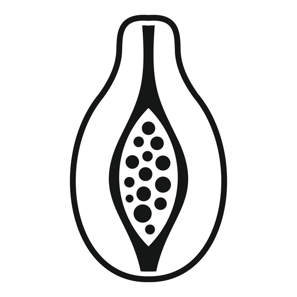 Gmo papaya icon simple vector. Agriculture food vector