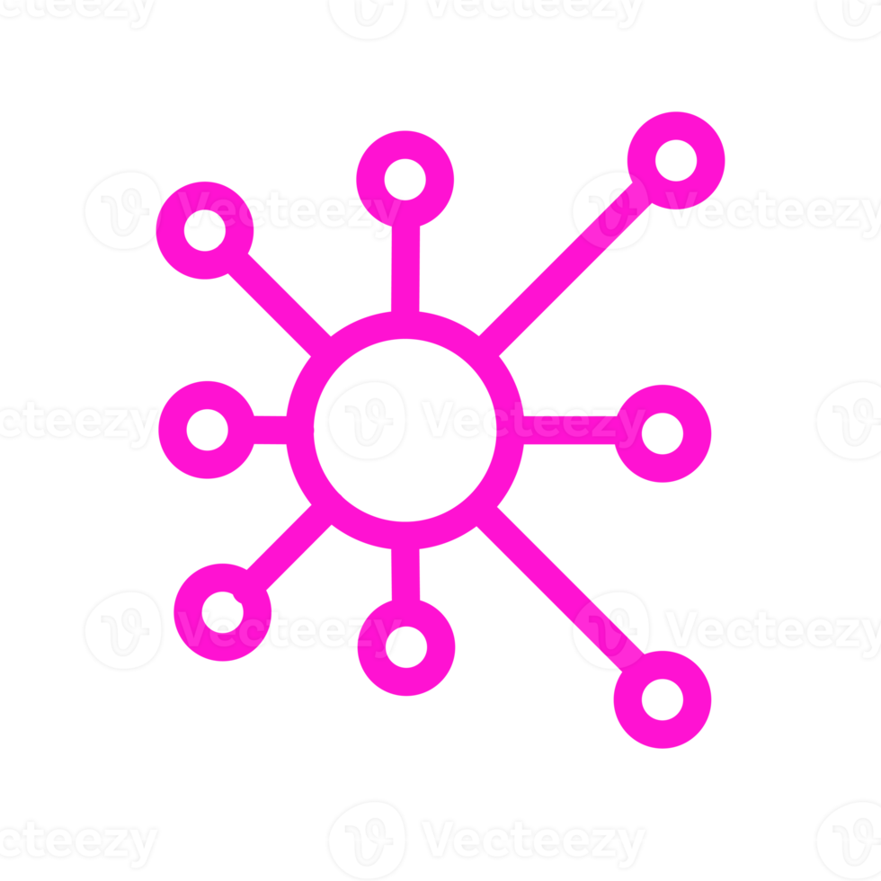 Networking icon design for Artificial intelligence technology theme png