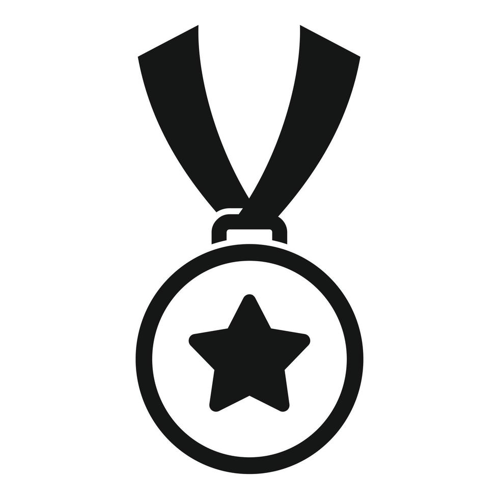 Gold medal icon simple vector. Customer service vector