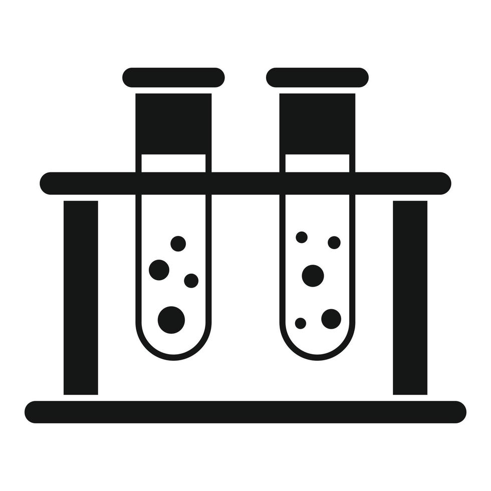 Test tube stand icon simple vector. Customer feedback vector
