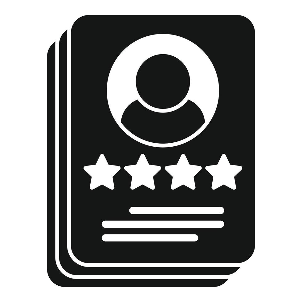 Client cv icon simple vector. Star survey vector