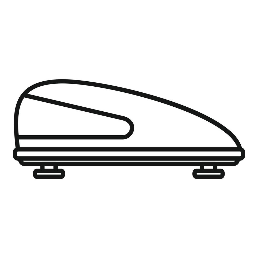 vector de contorno del icono de la caja del techo de la cubierta. maletero del coche