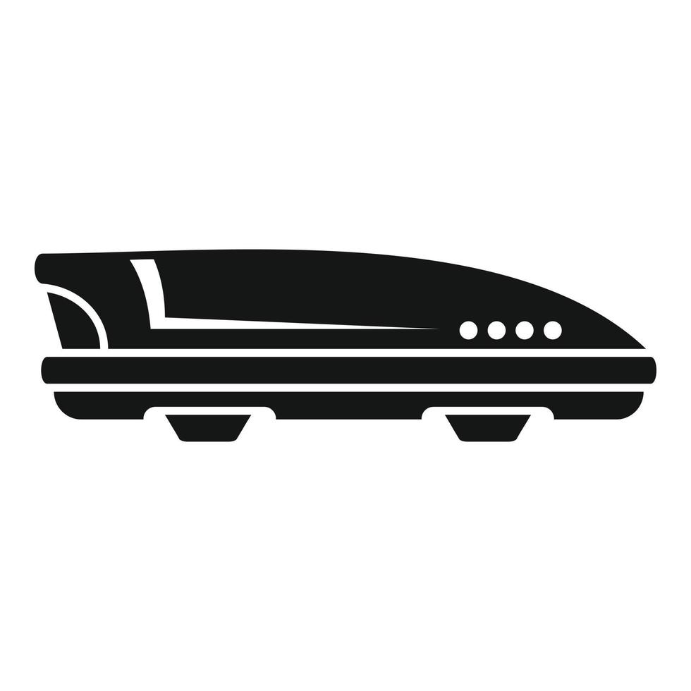 Car vacation box icon simple vector. Roof luggage vector
