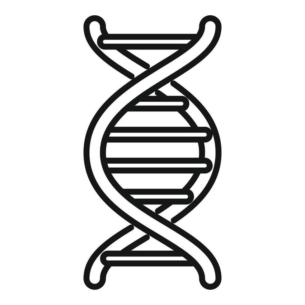 Dna research icon outline vector. Gmo food vector