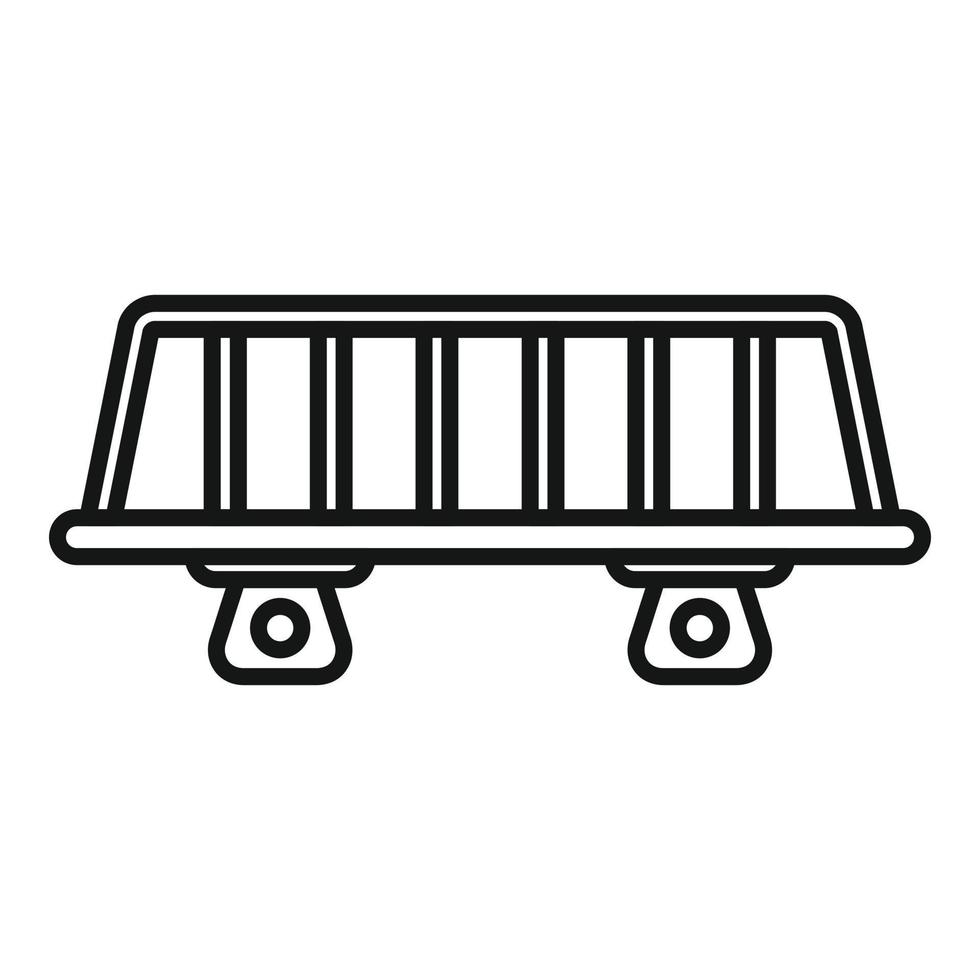 Car roof rack icon outline vector. Box trunk vector